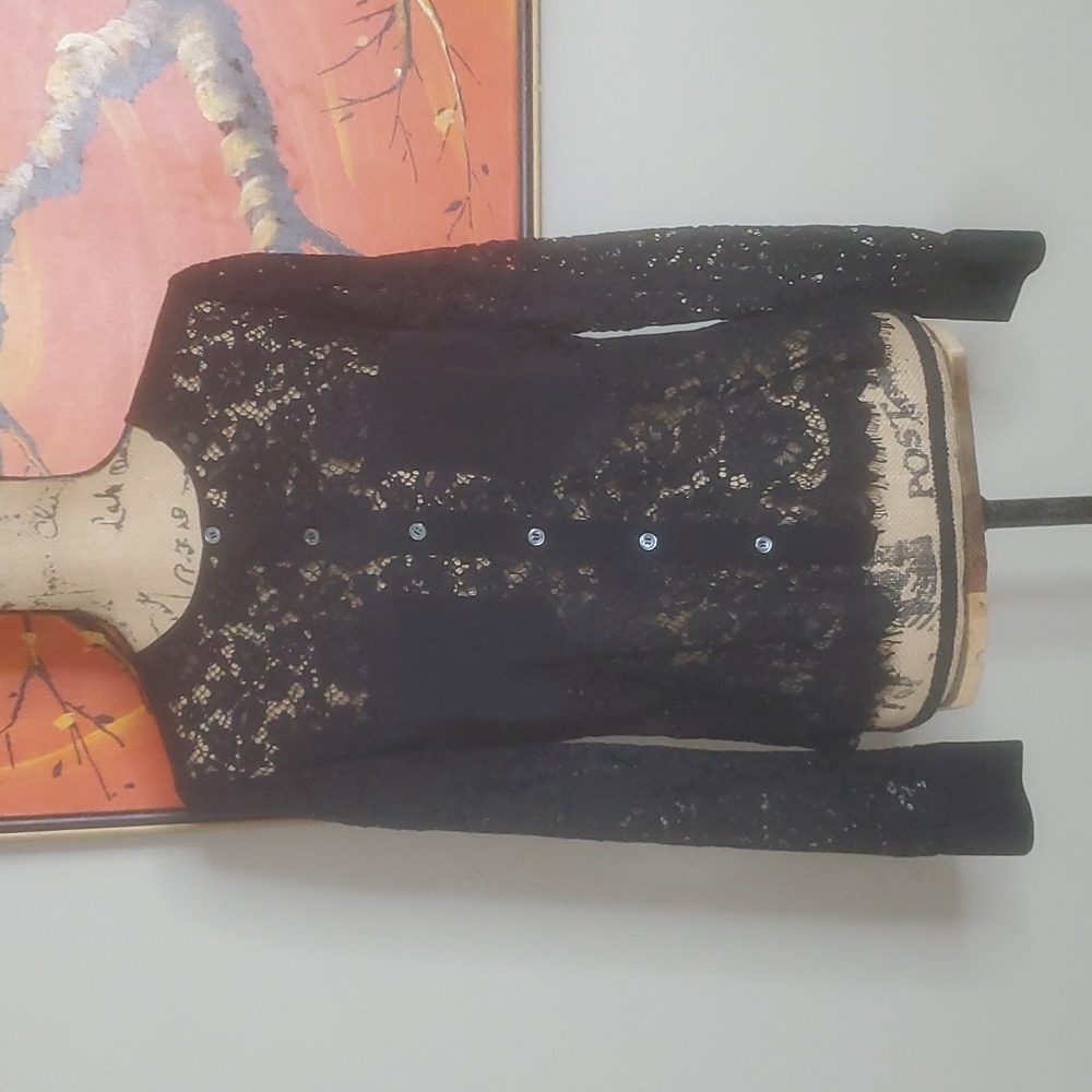 Veronica Beard Lace Button Up Blouse Size 6